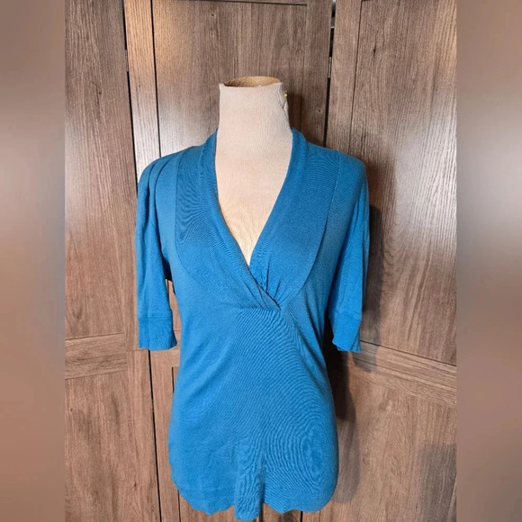 Express women casual blue blouse top - Picture 2 of 9